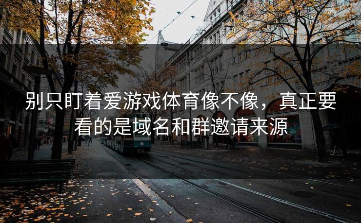 别只盯着爱游戏体育像不像，真正要看的是域名和群邀请来源