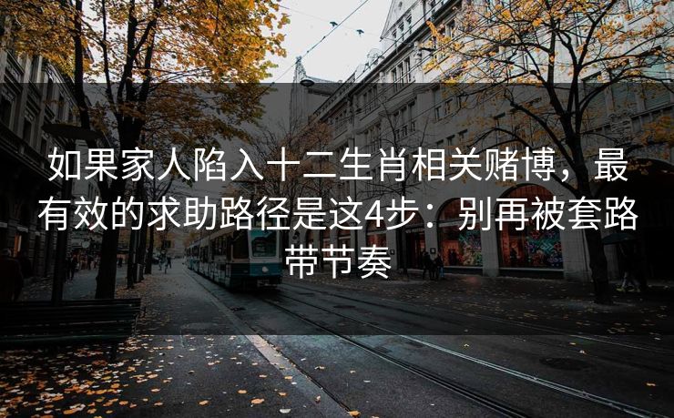 如果家人陷入十二生肖相关赌博，最有效的求助路径是这4步：别再被套路带节奏